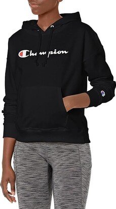 Powerblend(r) Relaxed Hoodie (Black) Women's Clothing