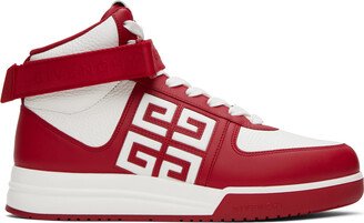 Red & White G4 High-Top Sneakers