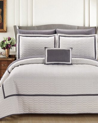 8Pc Neal Hotel Collection Embroidered Quilt Set