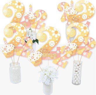 Big Dot Of Happiness Two Groovy Boho Hippie Second Birthday Centerpiece Sticks Table Toppers 15 Ct
