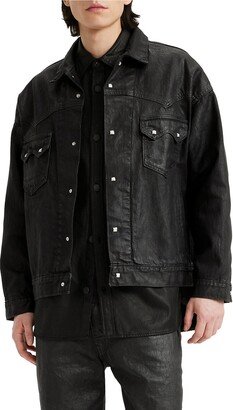 Coated Denim Trucker Jacket