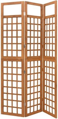 Aoolive 3-Panel Room Divider/Trellis Solid Fir Wood 47.6x71.1