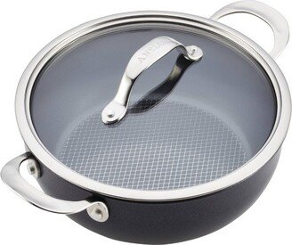 Ascend 4qt Nonstick Aluminum Casserole Pan with Lid Dark Gray