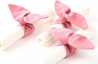 Pink Napkin Ring, Fabric Pastel Pink Cloth Holder, Wedding Decorations
