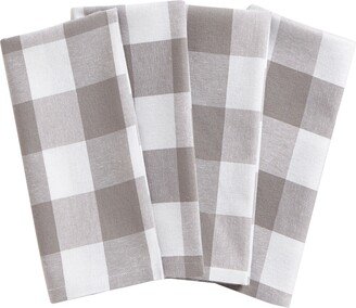 Farmhouse Living Buffalo Check Napkins - Set of 4 - Gray/white