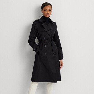 Ralph Lauren Double-Breasted Cotton-Blend Trench Coat-AA