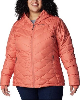 Plus Size Heavenly Hooded Jacket (Faded Peach) Women's Coat