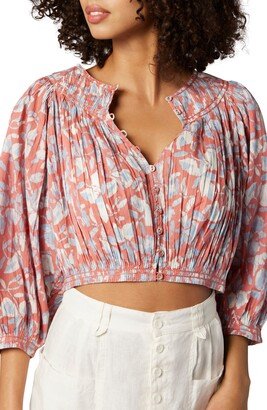 May Floral Cropped Blouse