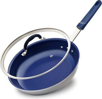 12In Large Non-Stick Fry Pan With Lid