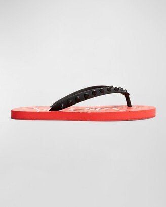 Loubi Spike Rubber Flip Flops-AA