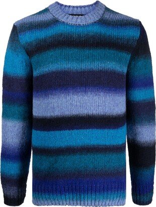 Long-Sleeve Striped Knitted Jumper