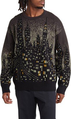 TOMBOGO Cityscape Cotton Crewneck Sweater