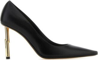 High Sculpted Heel Pointed-Toe Pumps