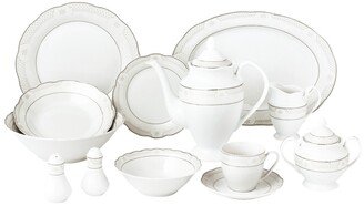 Atara Wavy 57-pc Dinnerware Set, Service for 8