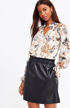 Tall Faux Leather Pocket Skirt