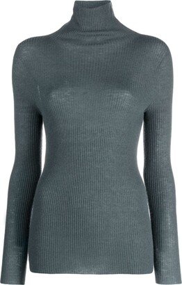 Roll-Neck Ribbed-Knit Jumper-AF