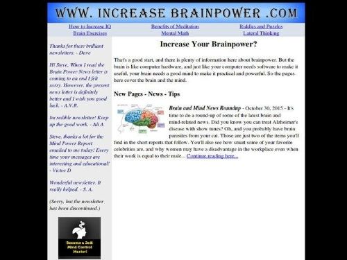 Increasebrainpower.com Promo Codes & Coupons