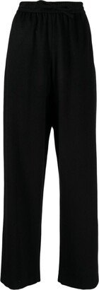 Drawstring-Waist Wide-Leg Track Pants