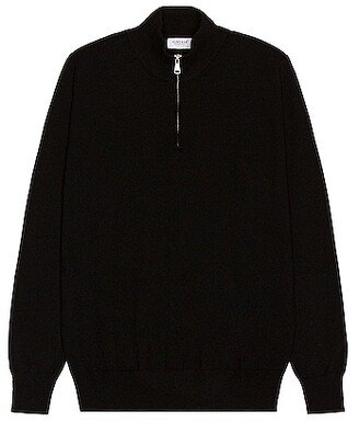 Ghiaia Cashmere Cashmere Quarter Zip in Black