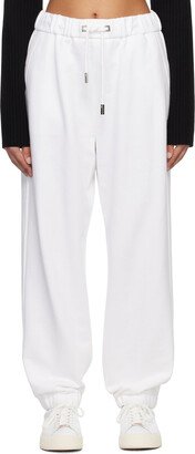 White Drawstring Lounge Pants-AB