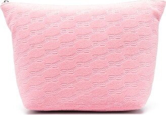 Monogram Textured Make-Up Bag