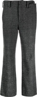 Houndstooth Straight-Leg Trousers-AA