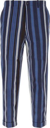 Striped Cropped Trousers-AC