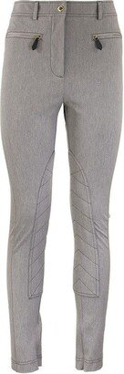 JODIE - Zip Detail Stretch Cotton Blend Trousers