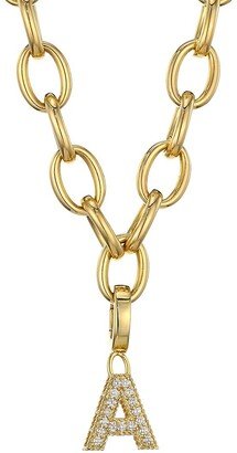 Princess Charms 18K Yellow Gold & Diamond Initial Charm