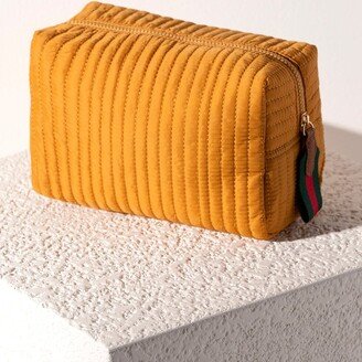 Ezra Large Boxy Cosmetic Pouch, Honey