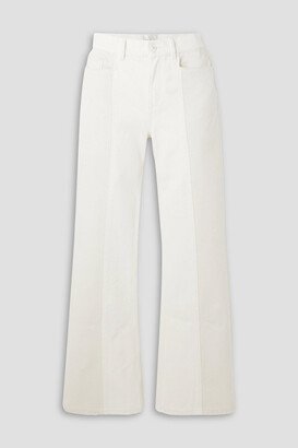 Daisy two-tone high-rise flared jeans