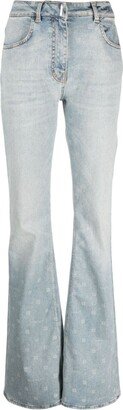 4G-motif flared jeans