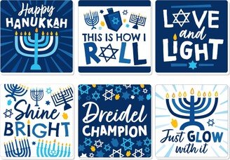 Big Dot Of Happiness Hanukkah Menorah Chanukah Holiday Party Decorations Drink Coasters 6 Ct