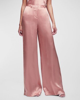 Gavin Wide-Leg Silk Pants