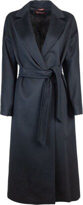 Belted Long-Sleeved Coat-AI