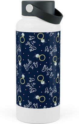 Photo Water Bottles: Bride To Be - Navy Stainless Steel Wide Mouth Water Bottle, 30Oz, Wide Mouth, Blue