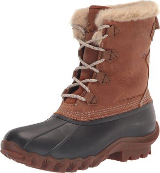 Torrent Faux-Fur Tall Duck Boot Women Cognac