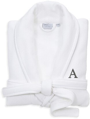 Monogrammed Waffle Small/Medium Terry Bathrobe, (A-Z)-AD