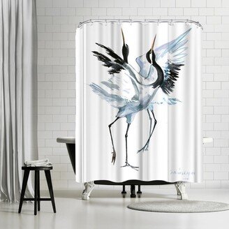 71 x 74 Shower Curtain, Japanese Crane 2 by Suren Nersisyan