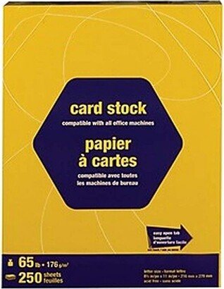 MyOfficeInnovations Brights Cardstock Paper 65 lbs 8.5 x 11 Bright Yellow 250/PK 862159