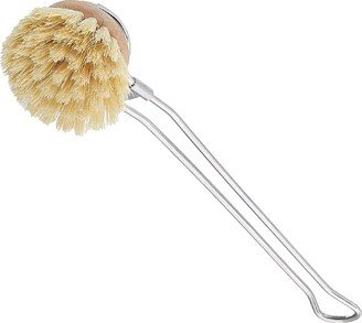 Classic Stainless Steel Dishwashing Brush w/Natural Bristles, 11-Inch