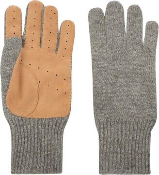 Colour-Contrasted Knitted Gloves-AA