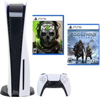 Playstation PS5 Console with Cod: Modern Warfare Ii and Gow: Ragnarok Games
