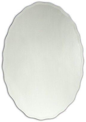 Chloe Oval Frameless Mirror - Silver