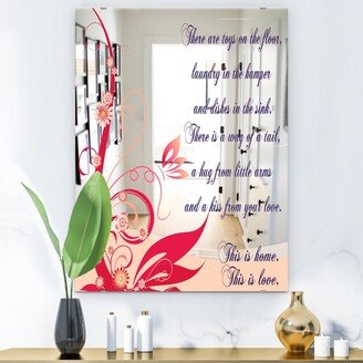 Designart 'A Kiss From Your Love' Cabin & Lodge Mirror - Printed Wall Mirror