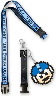 Just Funky Mega Man collectibles | Mega Man 1987 Lanyard | 8 - Bit Mega Man Charm