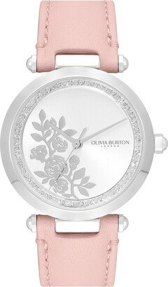 Signature Florals Leather Strap Watch, 34mm