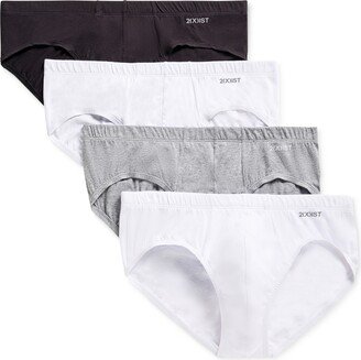 Tagless Bikini Briefs, 4 Pack - Grey/Black/White