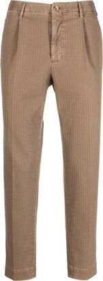 Tonal-Striped Cotton-Blend Chinos