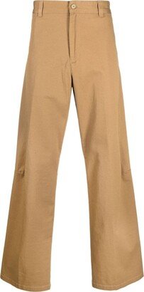 Logo-Embroidered Chino Trousers-AB